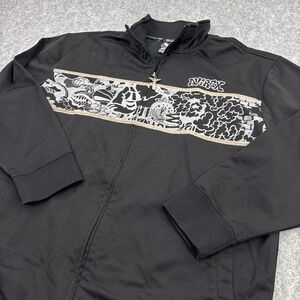 Vintage Avirex Jacket Mens 2XL Black Warm Up NYC Subway Graffiti Hip Hop 90s Y2K